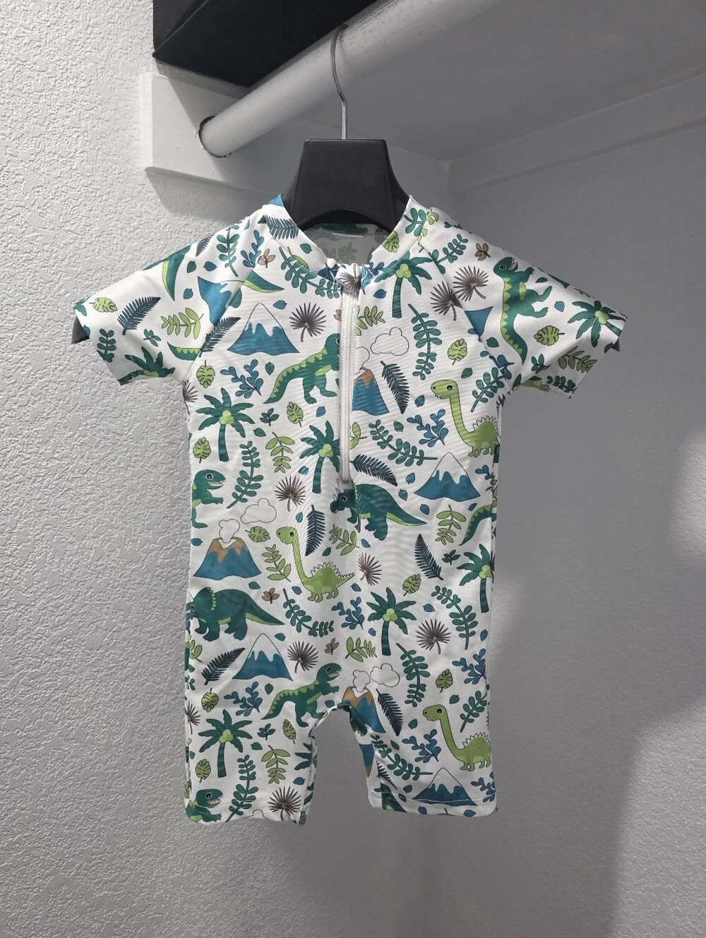 Toddler Boy 18-24m One Piece Green Dino Swimsuit